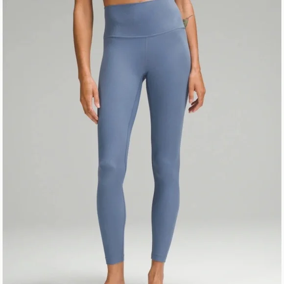 Lululemon Align Ribbed High-Rise Leggings Size 8 Blue - Picture 1 of 9